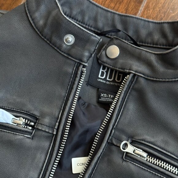BDG - Washed Leather Biker Jacket - Picture 1 of 4
